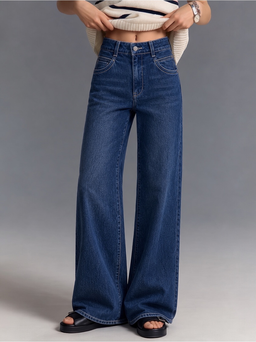 Anthropologie Paige Sasha Updated Upbeat Wide Leg Jeans